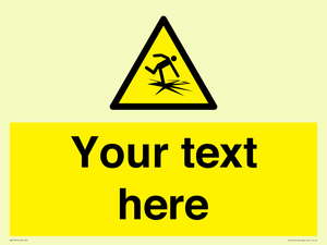 Custom warning thin ice